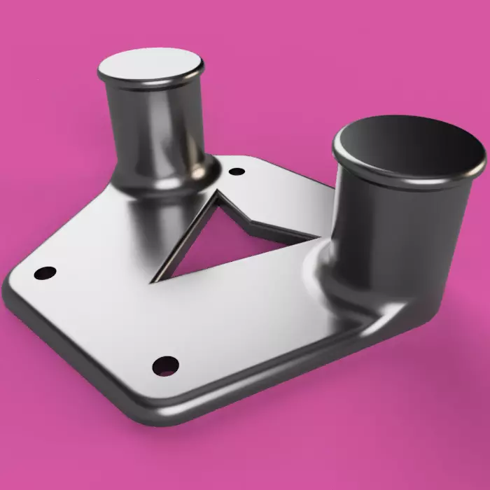  Meepo Board Electric Skateboard Double Bar Flashlight Mount 3D print model_0