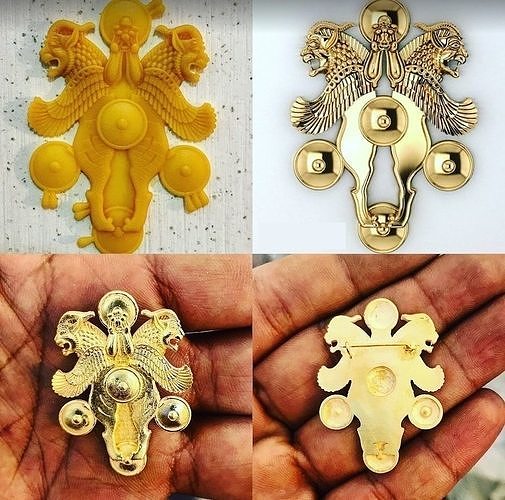 Griffin or Shirdal brooch 3D print model