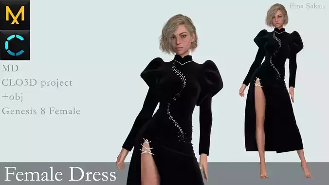 Female Dress Marvelous Designer