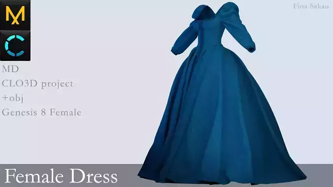 Historical Female Dress Marvelous Designer