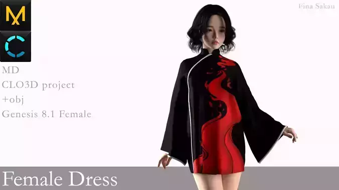 Female Dress Marvelous Designer