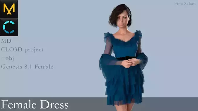 Female Dress Marvelous Designer