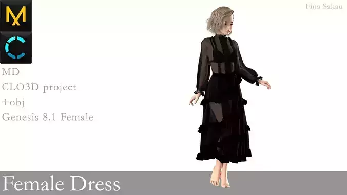 Female Dress Marvelous Designer