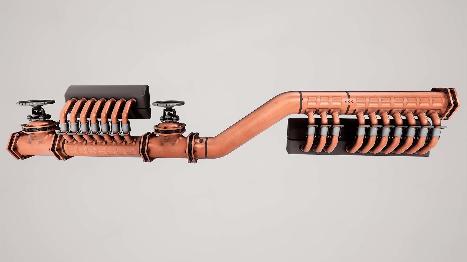 Modular Sci-Fi kitbash pack Low-poly 3D model_17