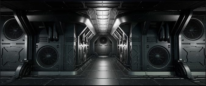 Modular Sci-Fi kitbash pack Low-poly 3D model 7