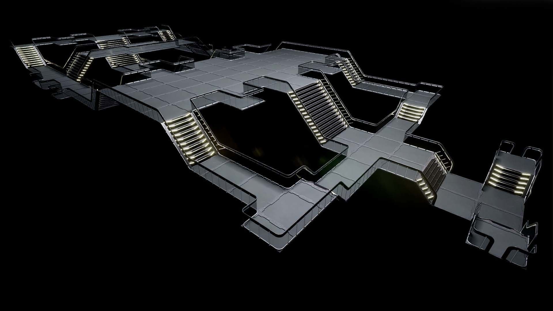 Modular Sci-Fi kitbash pack Low-poly 3D model_21