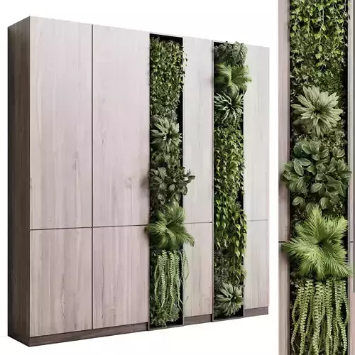 Vertical Wall Garden With wooden frame