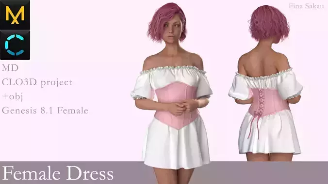 Female Dress Marvelous Designer