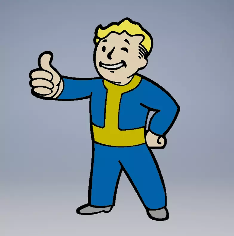 Vault Boy Wall Decor 3D print model