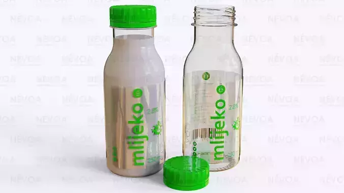 Milk bottle - Classic series 250 ml 3D model