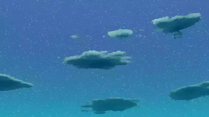 Ghibli Style Cloud Free low-poly 3D model