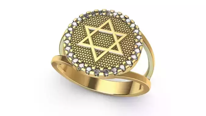 Star of David - Estrela de Davi Ring - Anel 3D print model