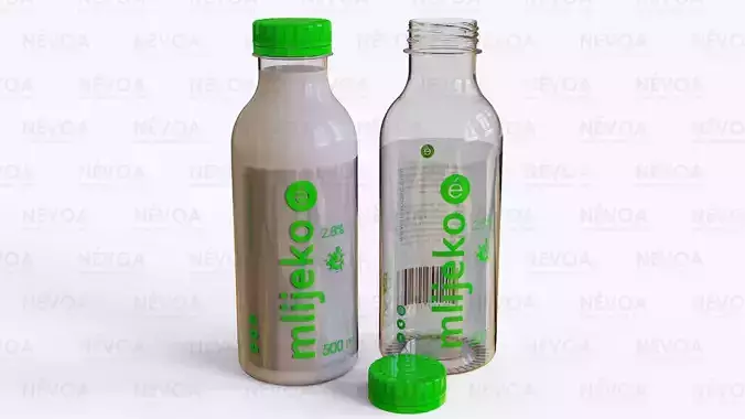 Milk bottle - Classic series 500 ml 3D model
