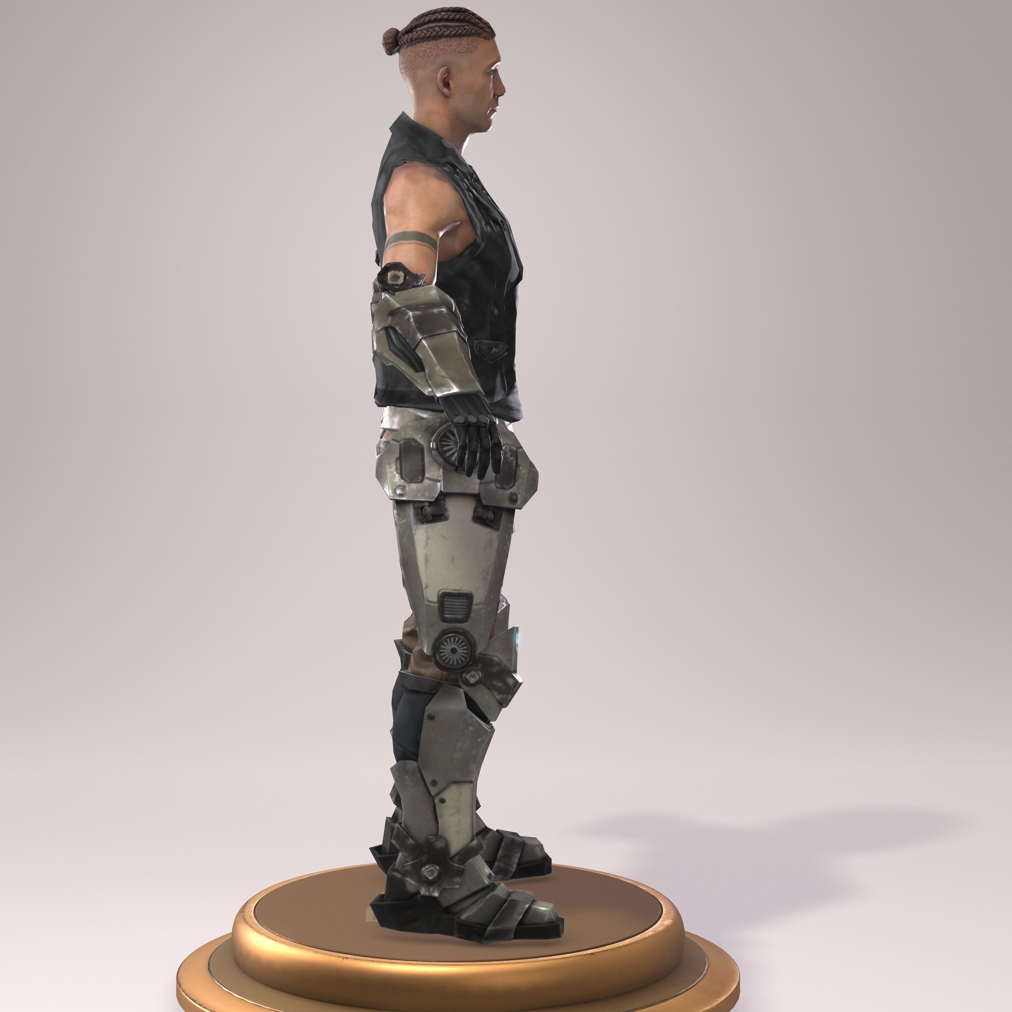 male1-6 man in armor Free 3D model_1