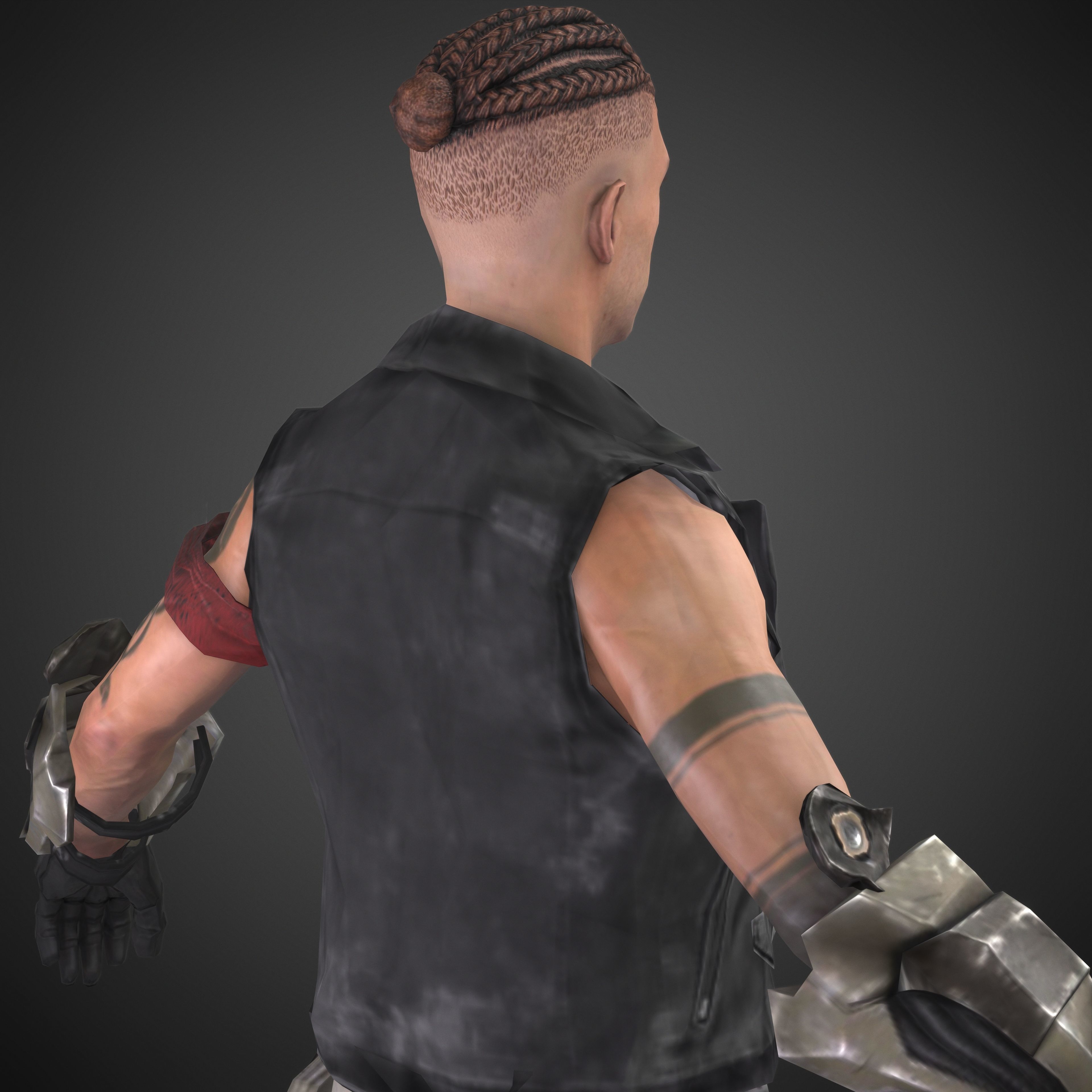 male1-6 man in armor Free 3D model_6