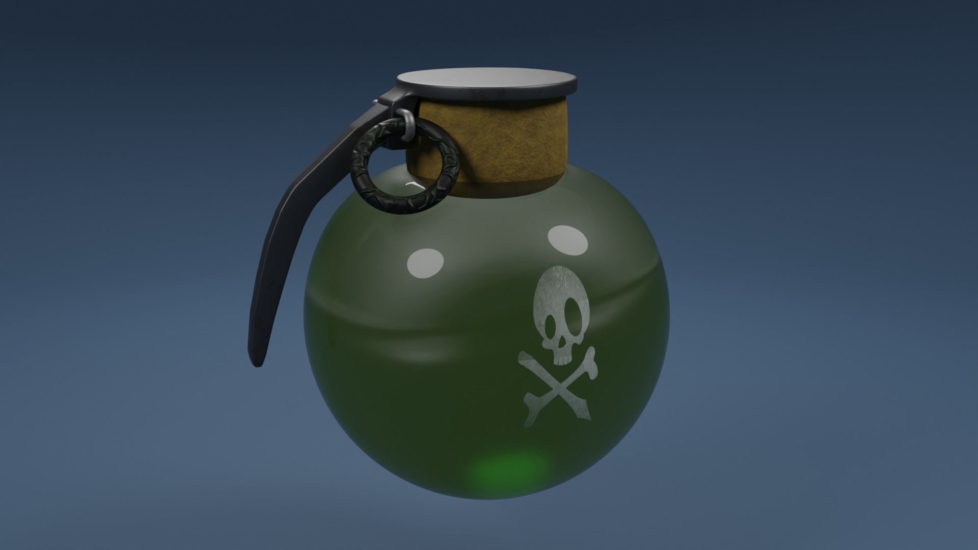 acid grenade weapon PBR mid-poly game ready 3D model_8