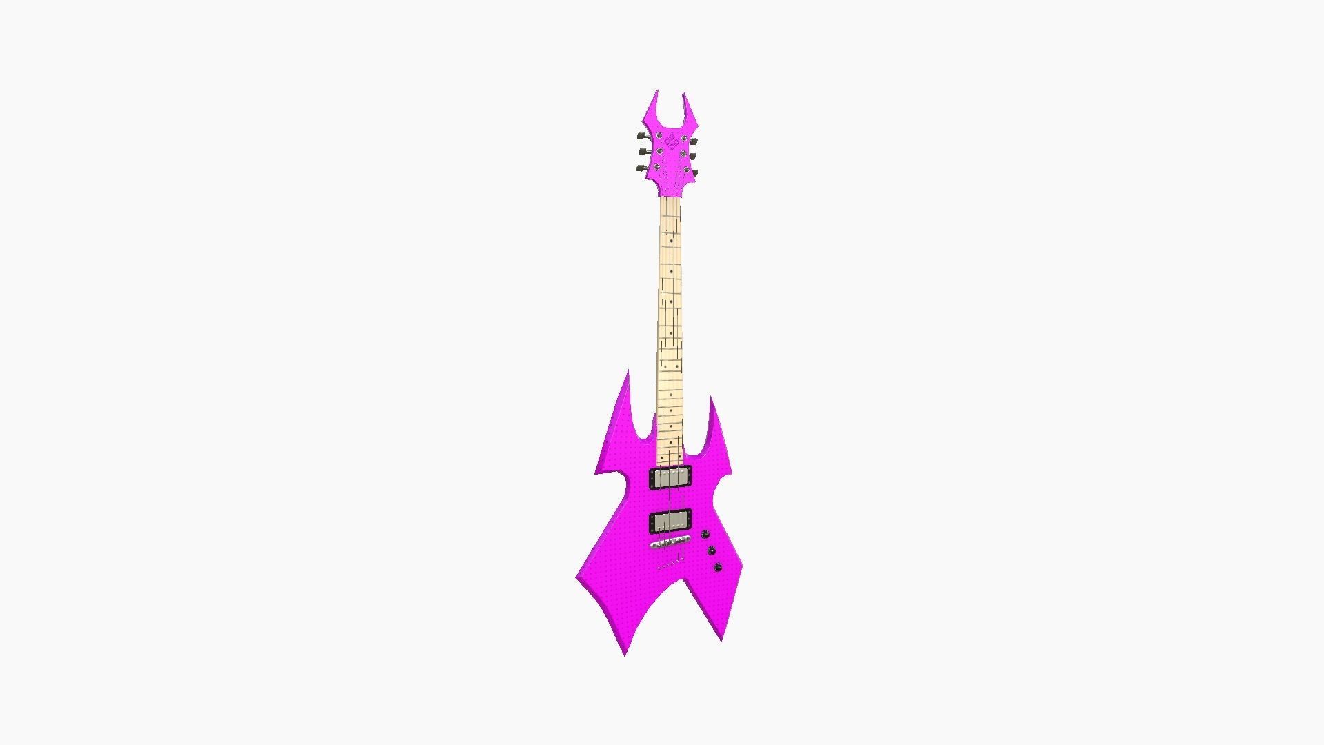 Electric Guitar H06 Pink - Music Instrument Design Low-poly 3D model_1