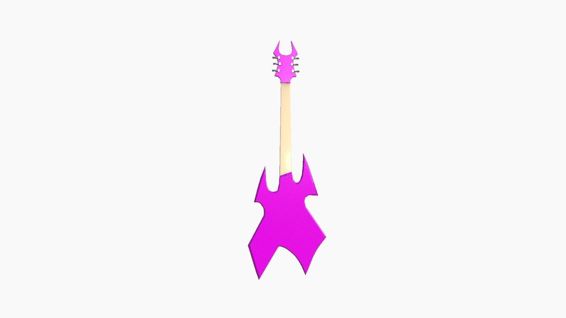 Electric Guitar H06 Pink - Music Instrument Design Low-poly 3D model_4