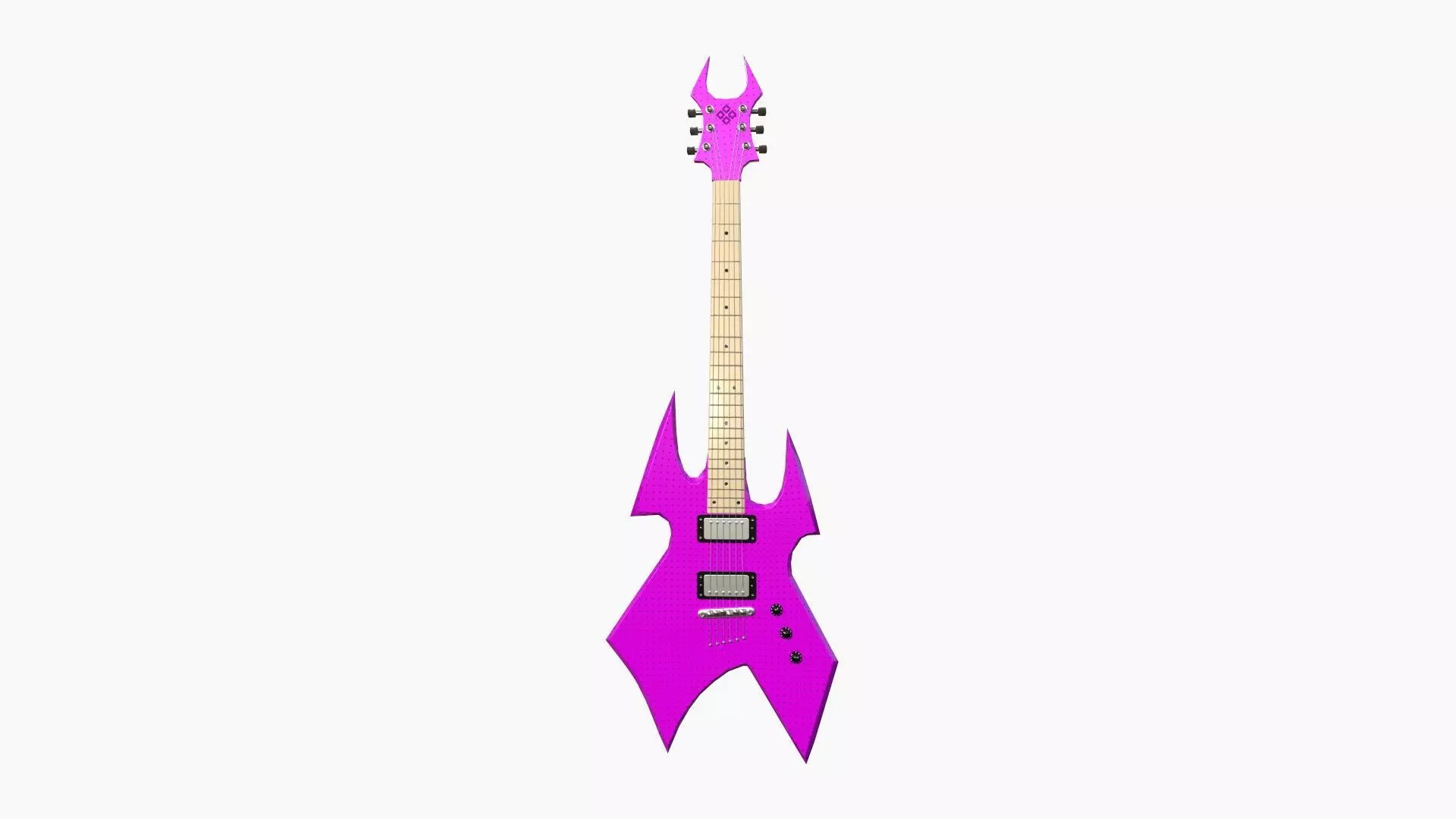 Electric Guitar H06 Pink - Music Instrument Design Low-poly 3D model_0