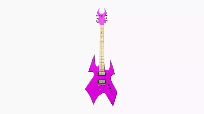 Electric Guitar H06 Pink - Music Instrument Design Low-poly 3D model