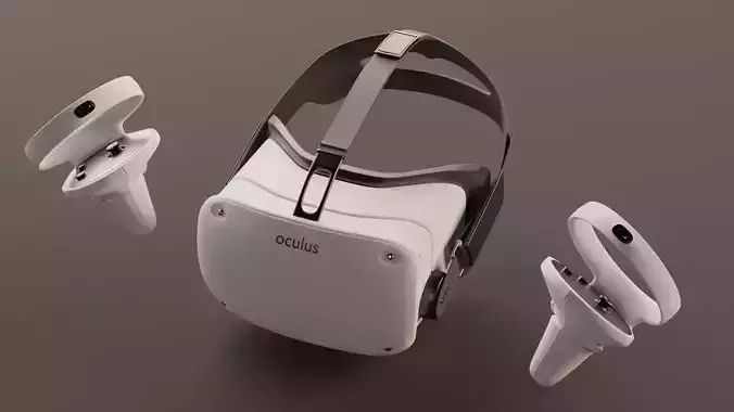 Occulus Quest 2 VR headset 3D model