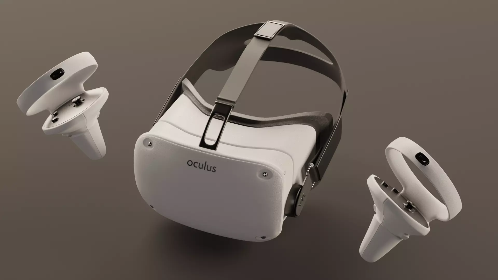 Occulus Quest 2 VR headset 3D model_0