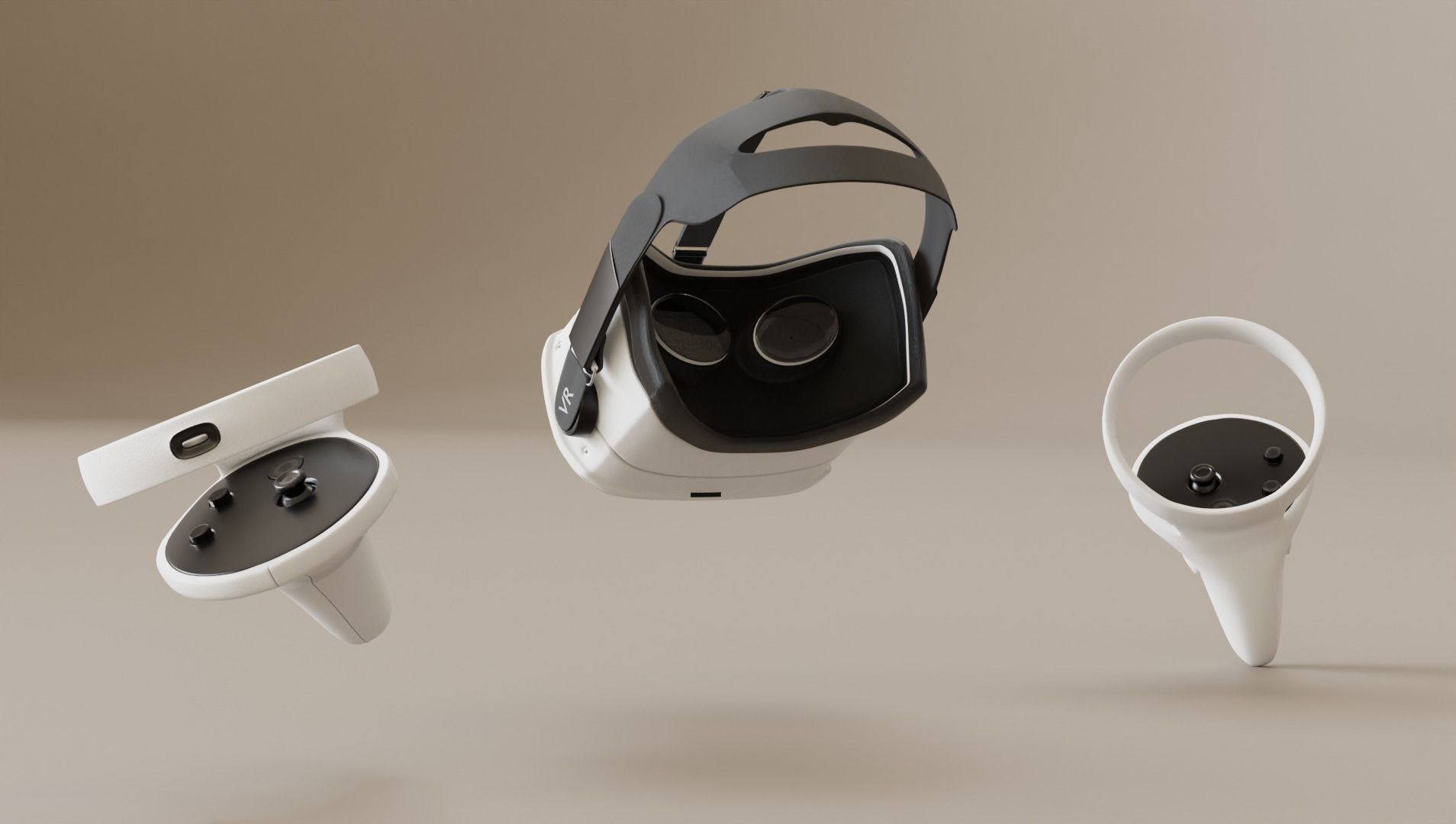 Occulus Quest 2 VR headset 3D model_2