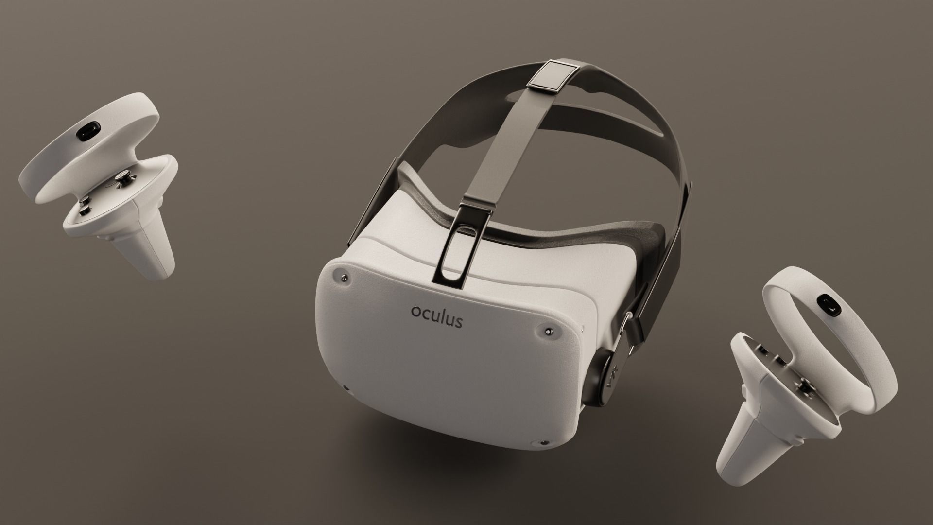 Occulus Quest 2 VR headset 3D model_1