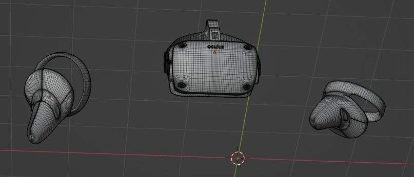 Occulus Quest 2 VR headset 3D model_6