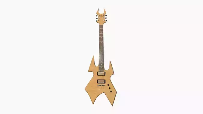 Electric Guitar H09 Light Wood - Music Instrument Design Low-poly 3D model