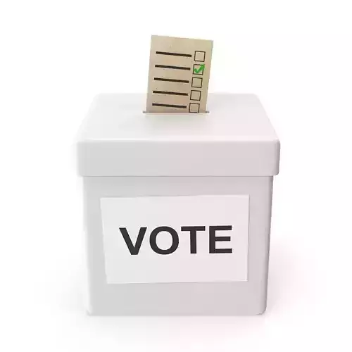 Vote Box Low-poly 3D model