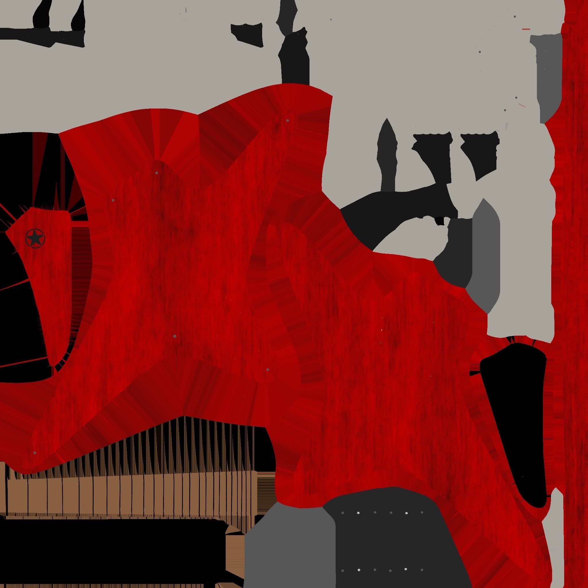 Electric Guitar I01 Red - Music Instrument Design Low-poly 3D model_21