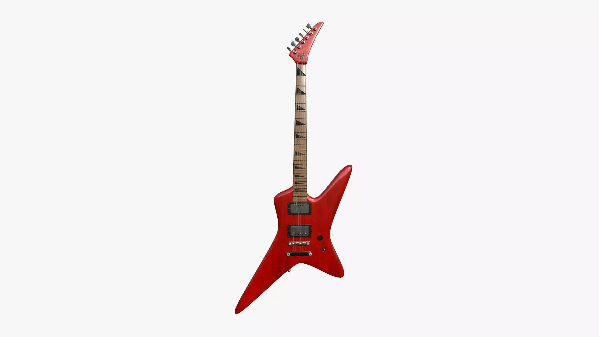 Electric Guitar I01 Red - Music Instrument Design Low-poly 3D model_0