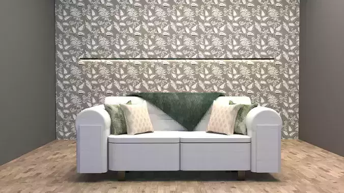 koltuk couch with wallpaper