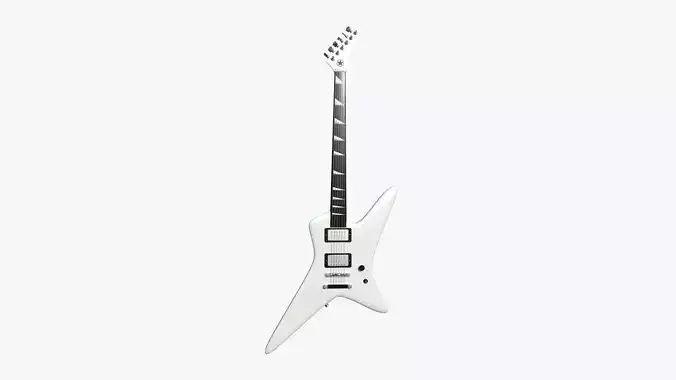 Electric Guitar I02 White - Music Instrument Design