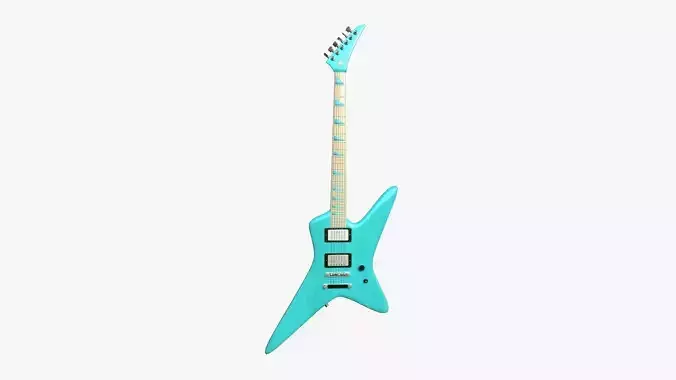 Electric Guitar I04 Light Blue - Music Instrument Design