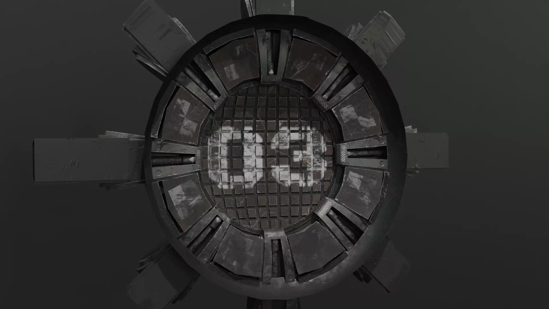Scifi Industrial Circular Blast Door 3D model_0