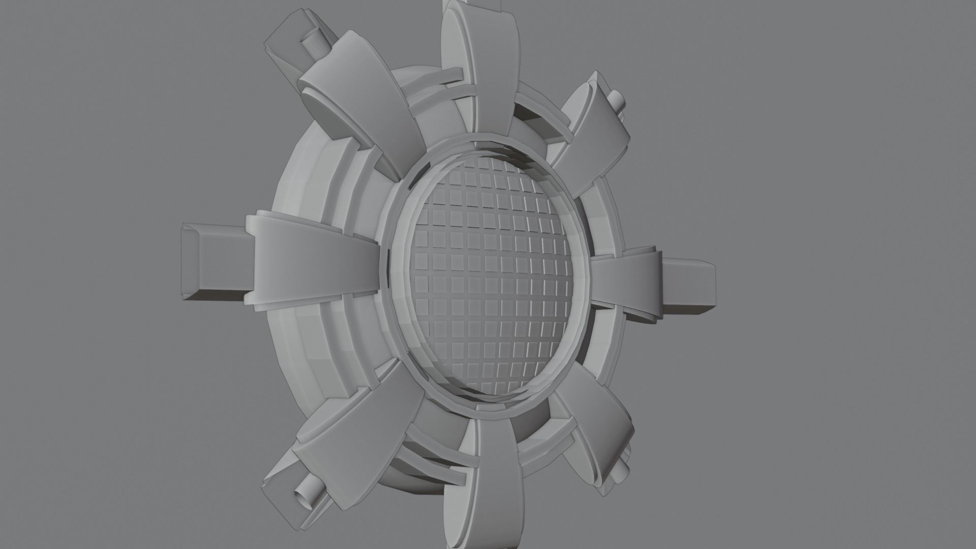 Scifi Industrial Circular Blast Door 3D model_5