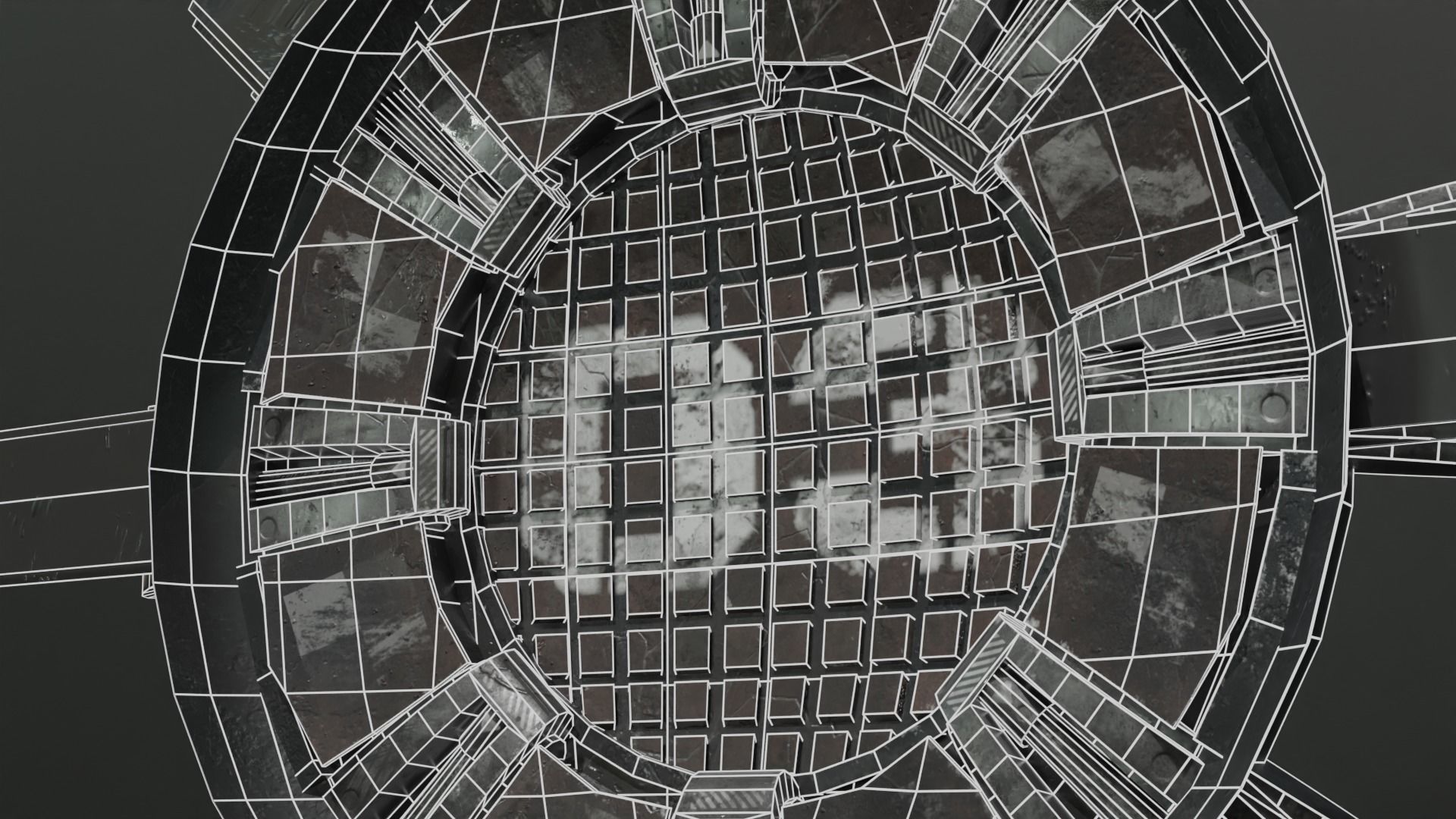 Scifi Industrial Circular Blast Door 3D model_7