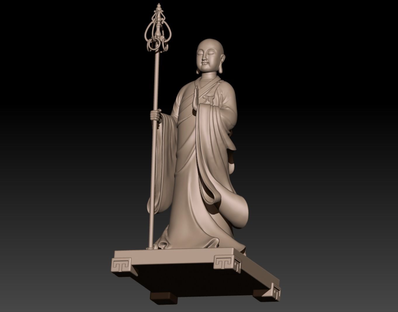 figure of the Buddha 3D model_3
