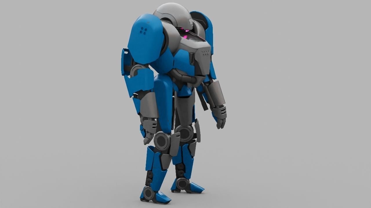 COMBAT DROID IONOS rigged character 3D model_12