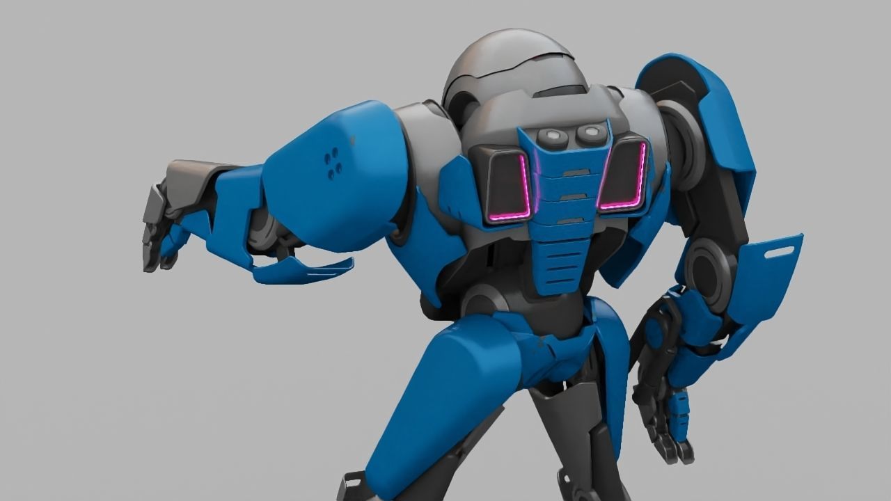 COMBAT DROID IONOS rigged character 3D model_23