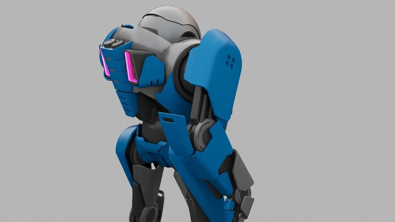 COMBAT DROID IONOS rigged character 3D model_26