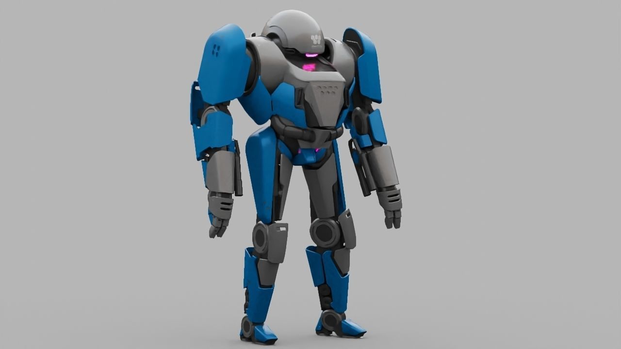 COMBAT DROID IONOS rigged character 3D model_13