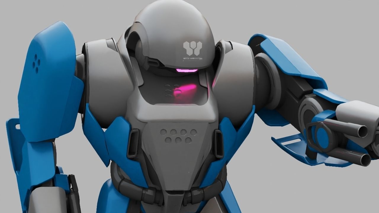 COMBAT DROID IONOS rigged character 3D model_28