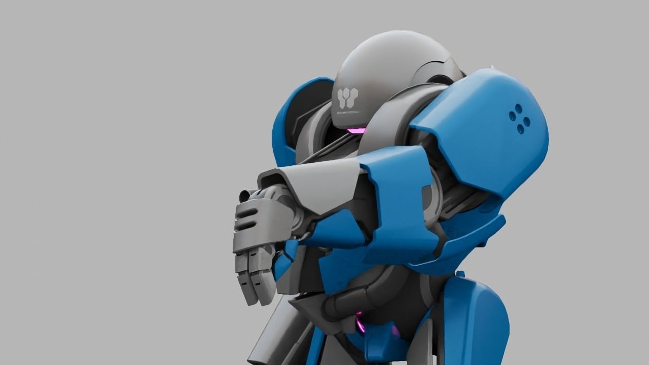 COMBAT DROID IONOS rigged character 3D model_30