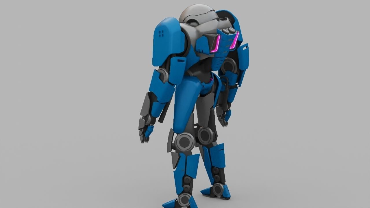 COMBAT DROID IONOS rigged character 3D model_6