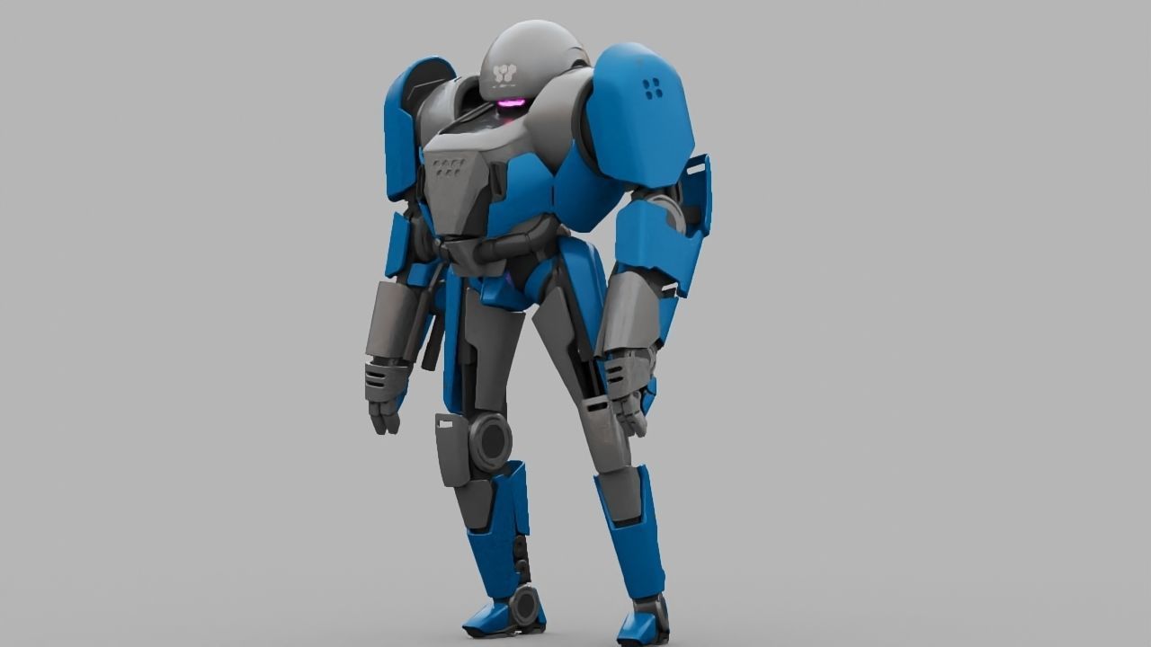 COMBAT DROID IONOS rigged character 3D model_2