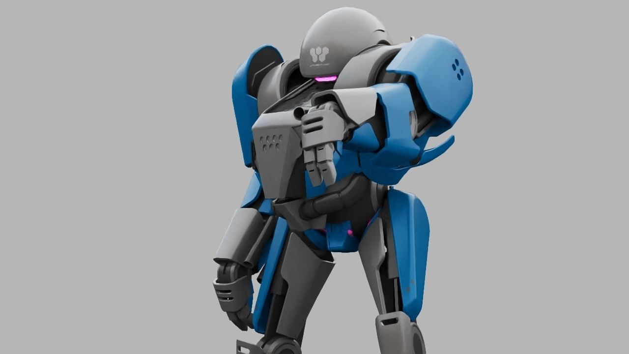 COMBAT DROID IONOS rigged character 3D model_17