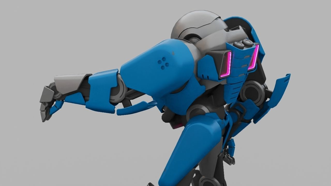 COMBAT DROID IONOS rigged character 3D model_21